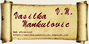 Vasilka Mankulović vizit kartica